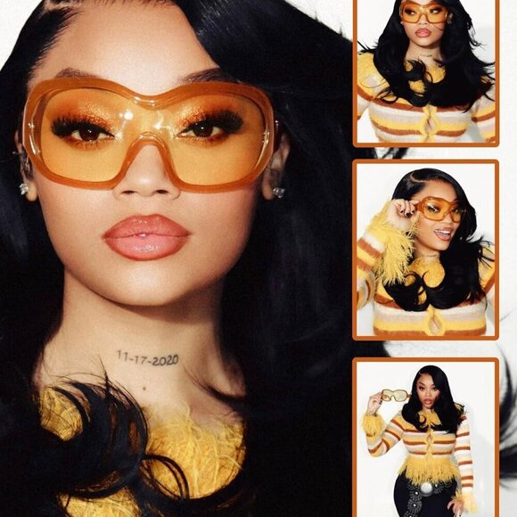 Oversized Trendy Wrap Around Sunglasses for Women Men - Cool Concert shades 2000 - Picture 9 of 9